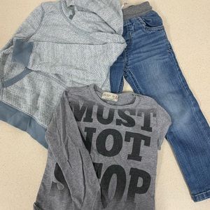 Toddler boy bundle jean,sweater,shirt 4T